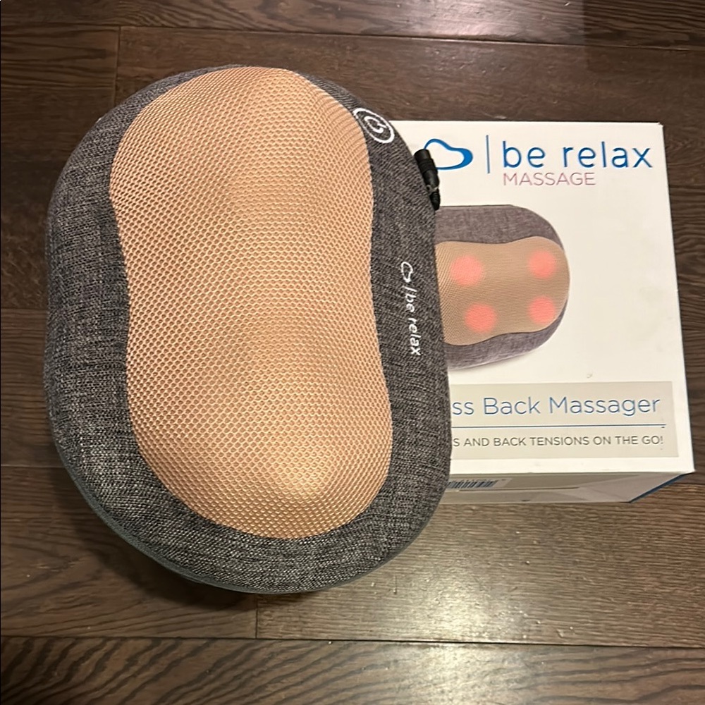 Be Relax Gray and Beige Back Massager